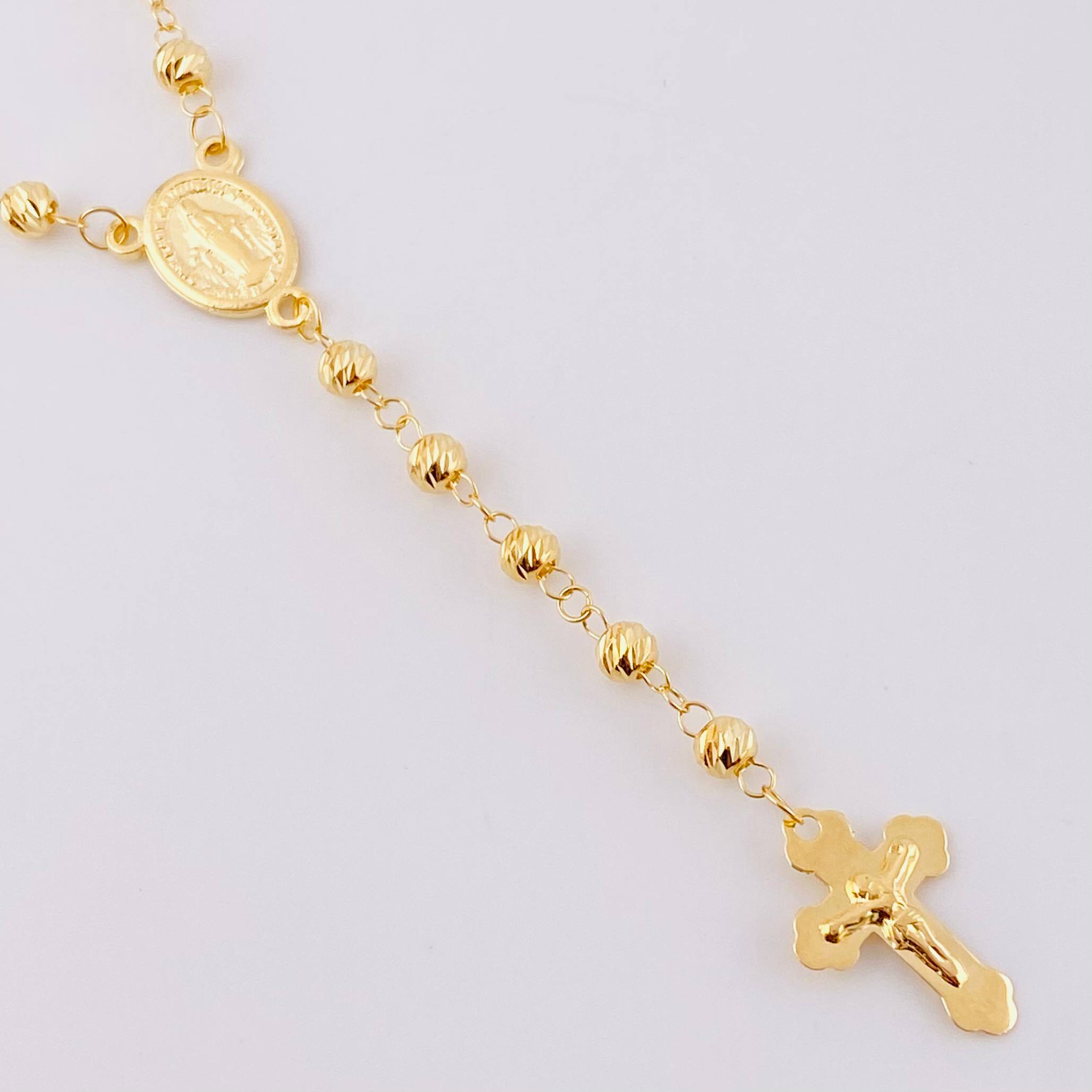 Rosario Virgen Milagrosa 9.75g / 60cm / 4mm Oro Amarillo 18K