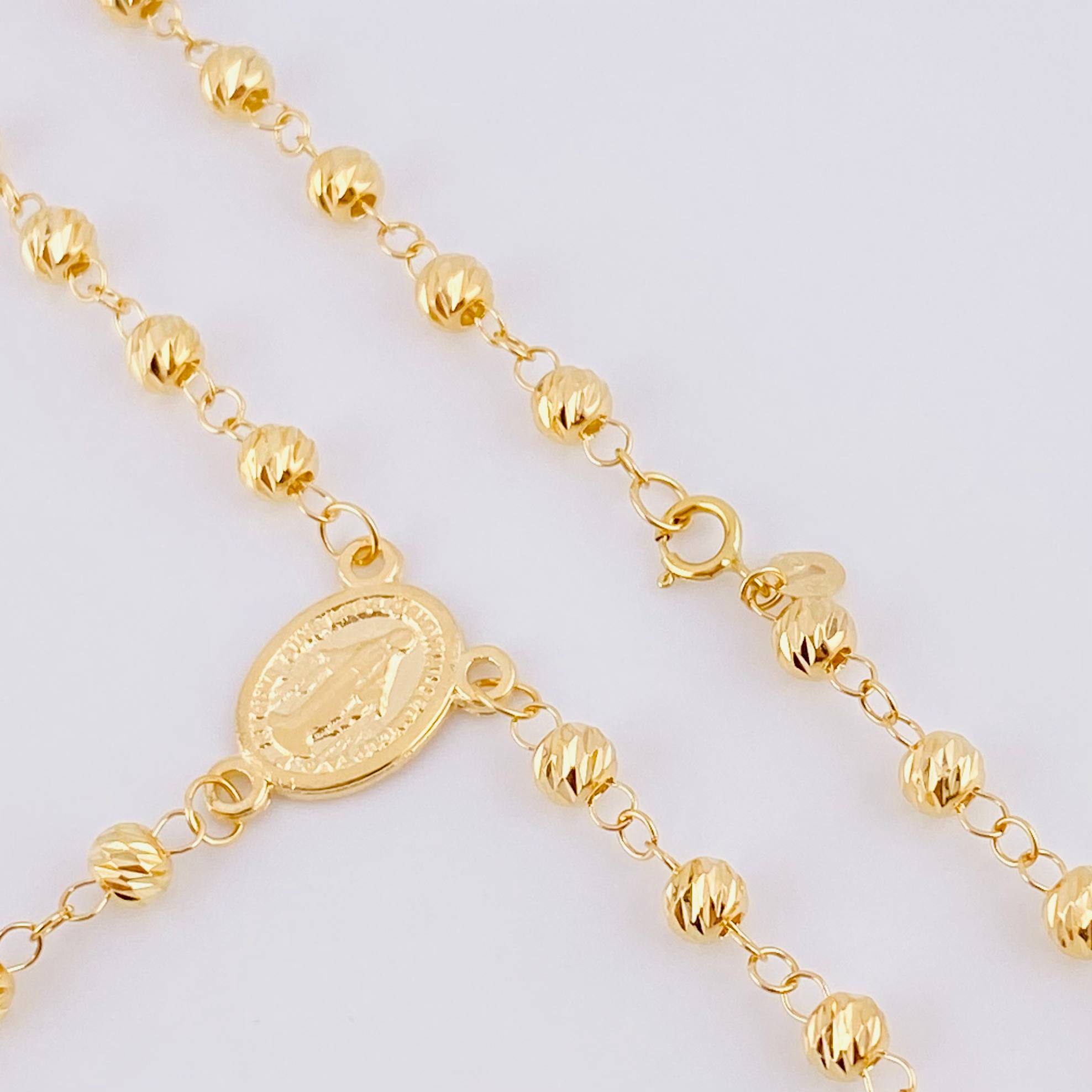 Rosario Virgen Milagrosa 10g / 60cm / 4mm Oro Amarillo 18K