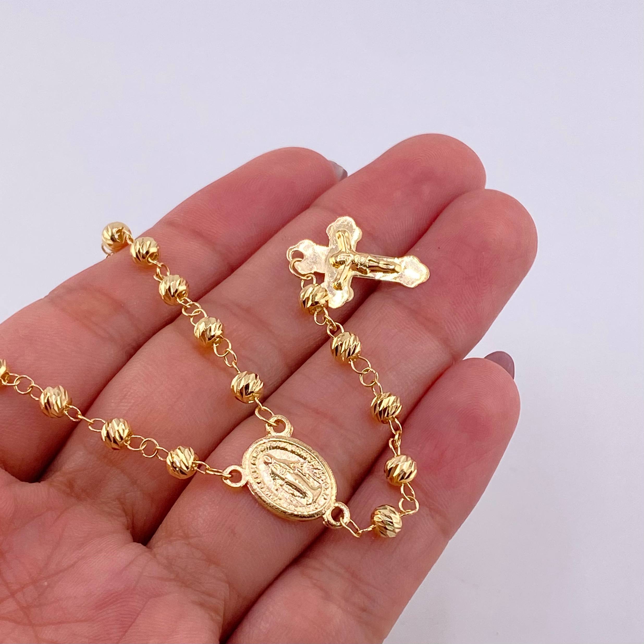 Rosario Virgen Milagrosa 10g / 60cm / 4mm Oro Amarillo 18K