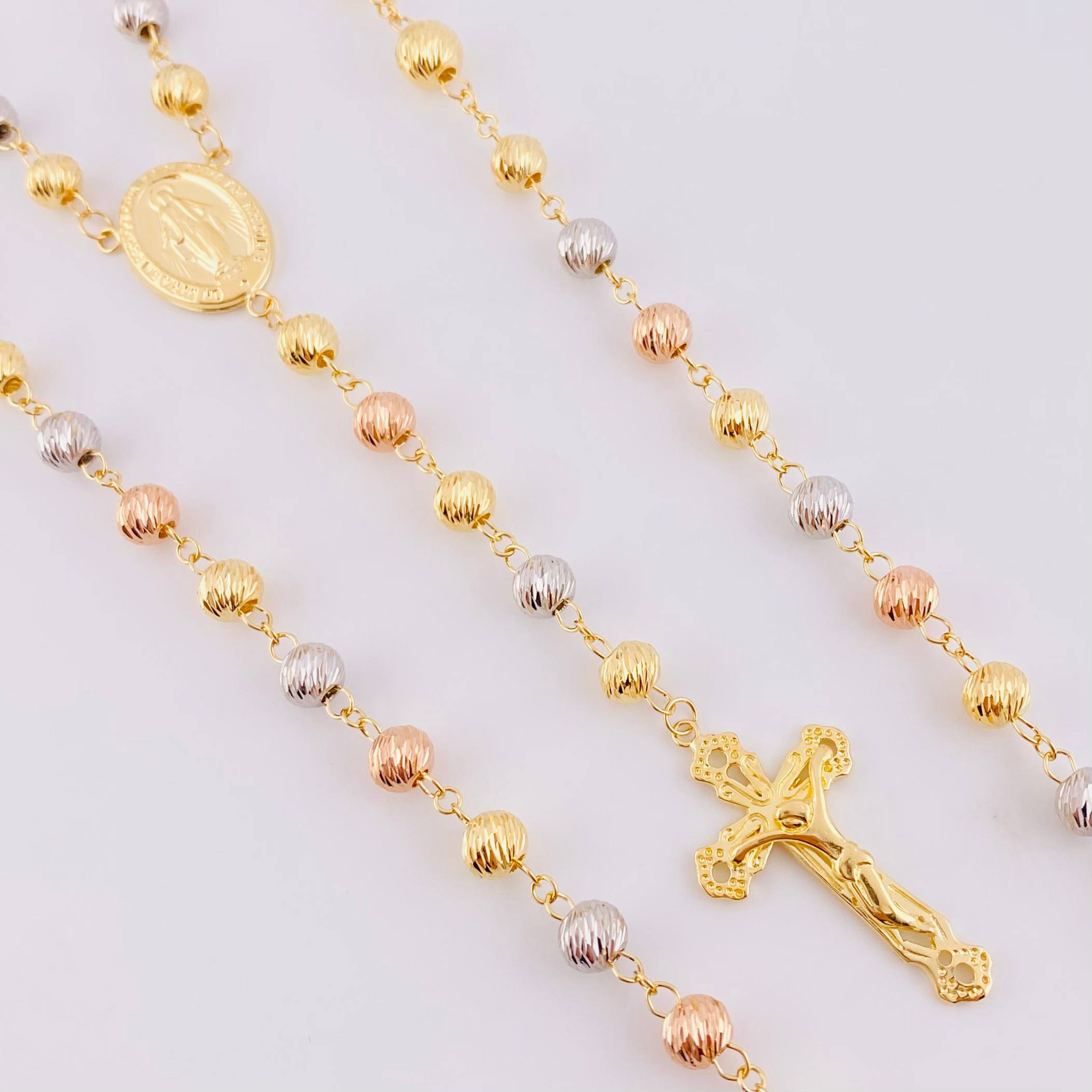 Rosario Virgen Milagrosa 22.9g / 65cm / 6.2mm Tres Oros 18K