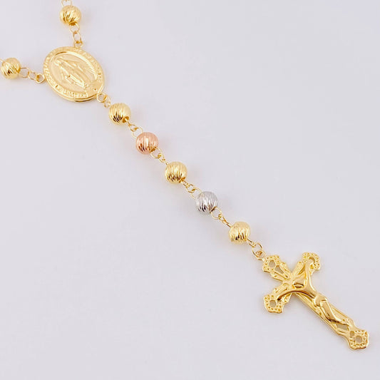 Rosario Virgen Milagrosa 22.9g / 65cm / 6.2mm Tres Oros 18K