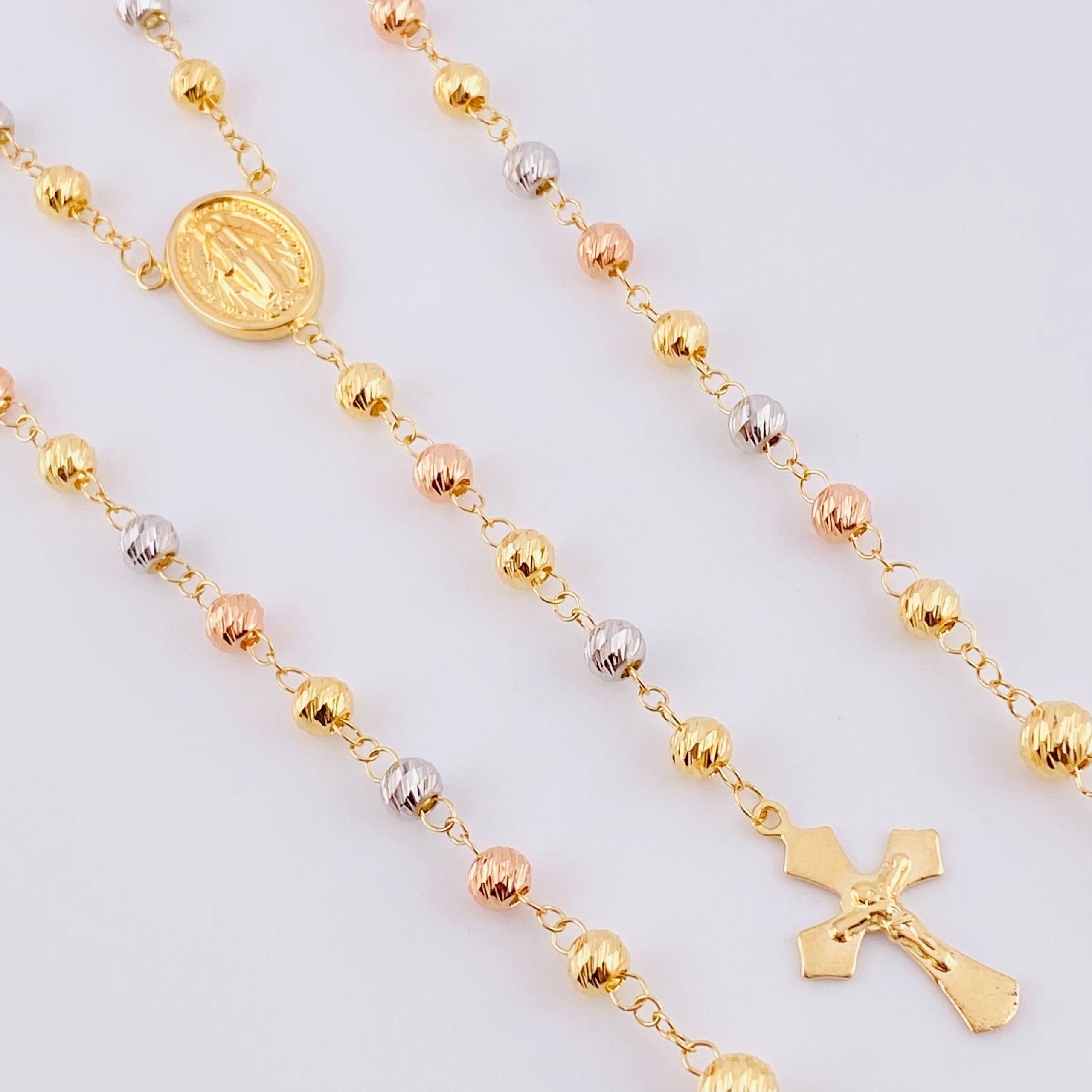 Rosario Virgen Milagrosa 13.2g / 60cm / 5mm Tres Oros 18K