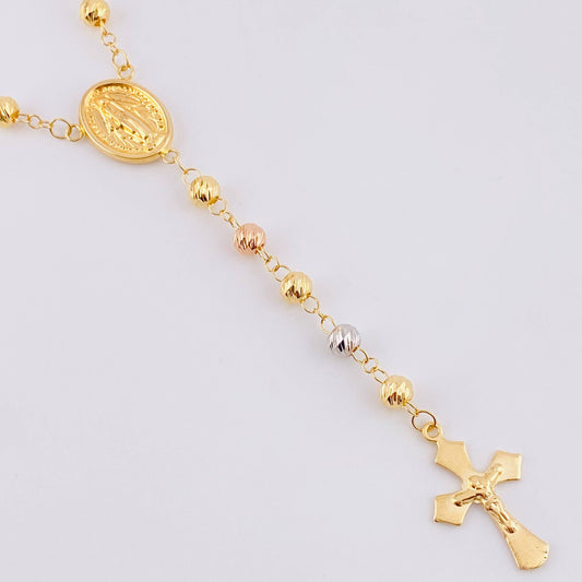 Rosario Virgen Milagrosa 13.2g / 60cm / 5mm Tres Oros 18K