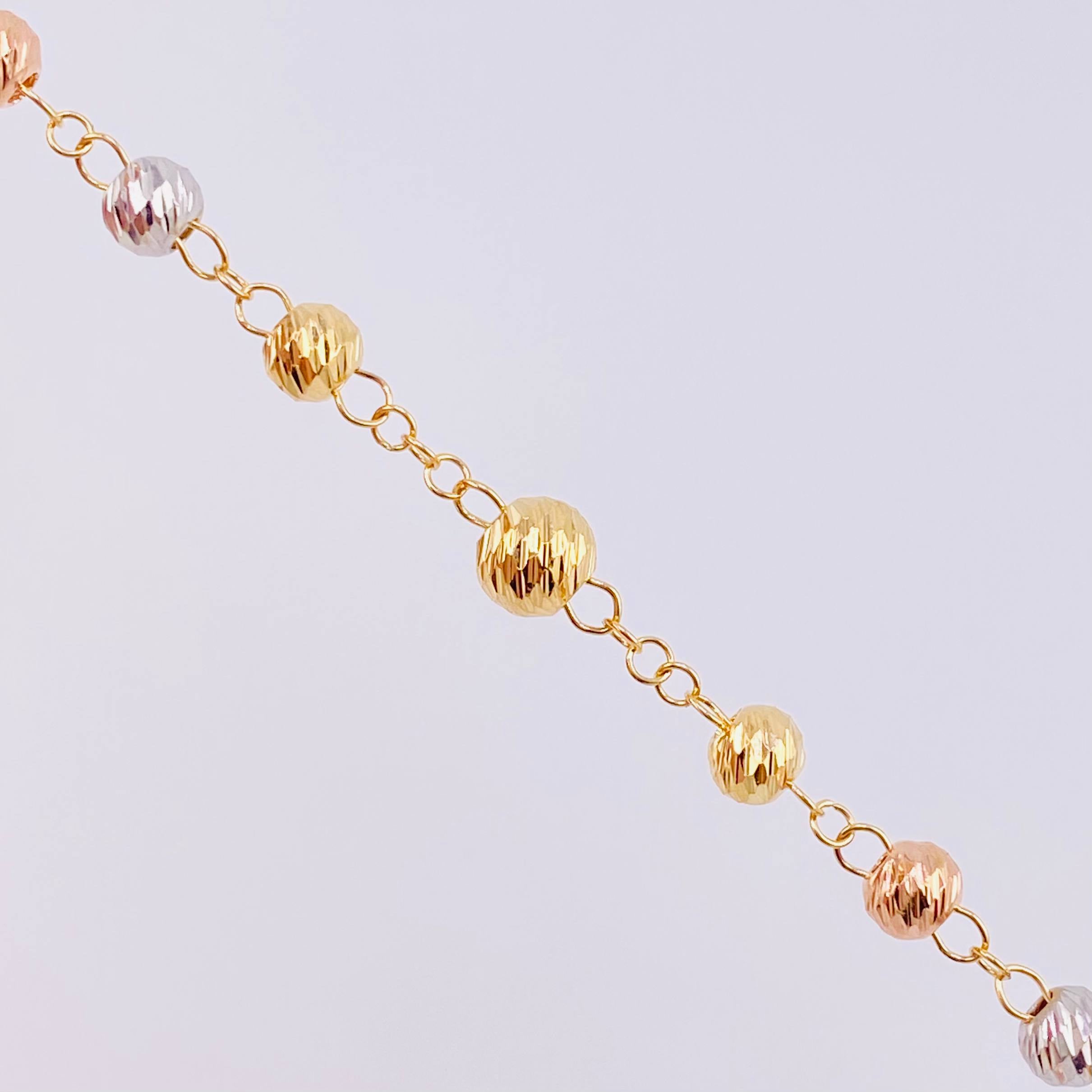 Rosario Virgen Milagrosa 13.2g / 60cm / 5mm Tres Oros 18K