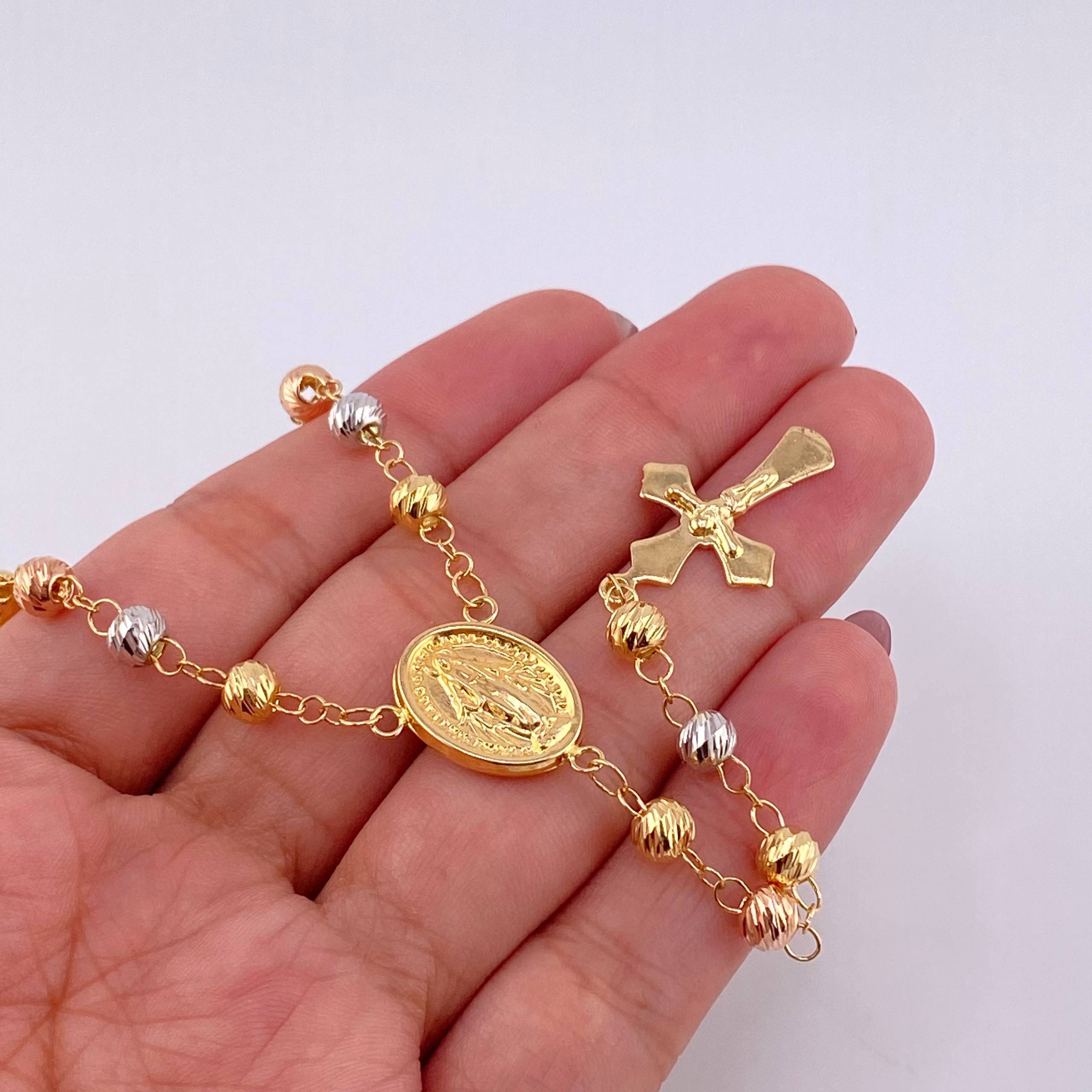Rosario Virgen Milagrosa 13.2g / 60cm / 5mm Tres Oros 18K
