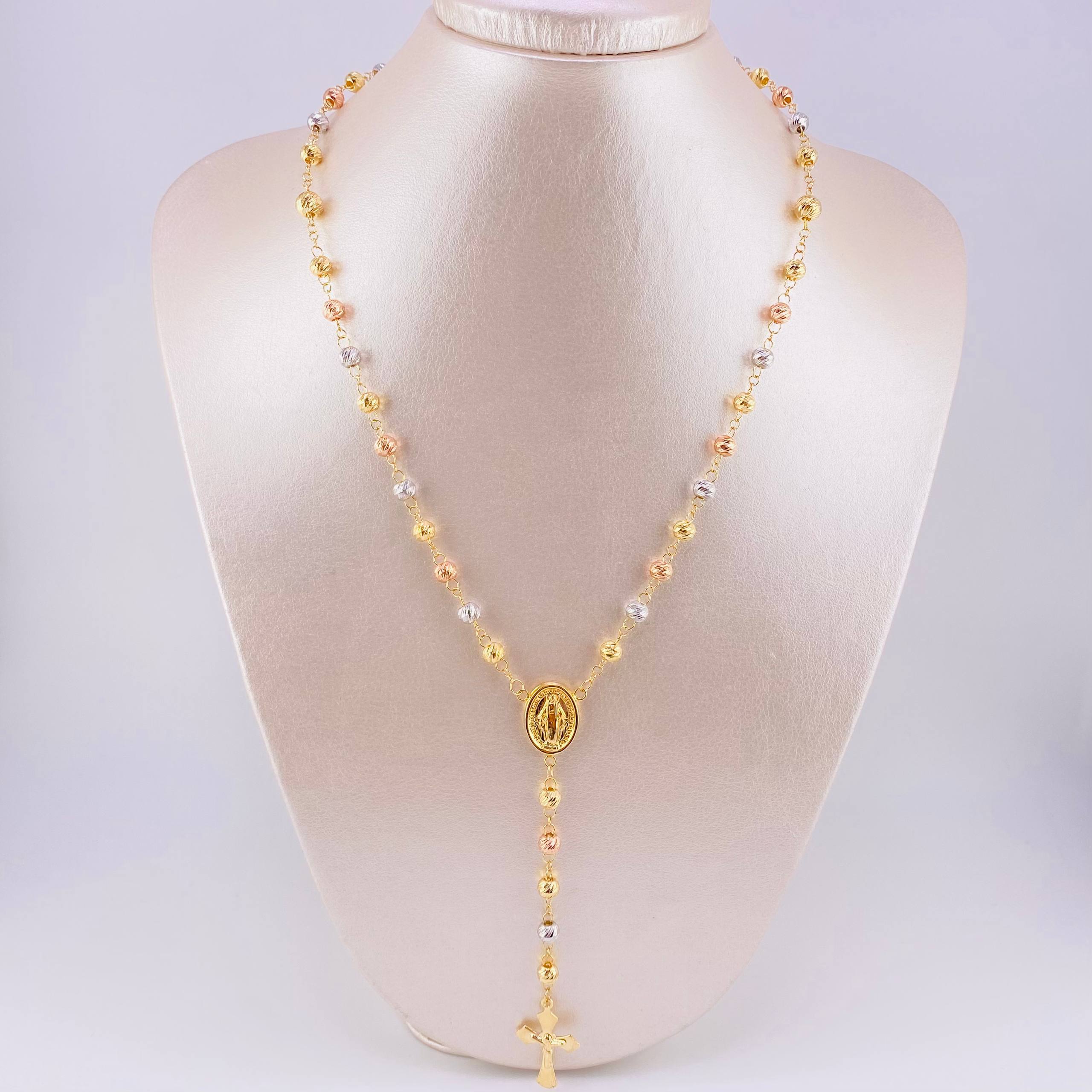 Rosario Virgen Milagrosa 13.2g / 60cm / 5mm Tres Oros 18K