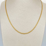Cadena Cubana 2.7gr / 45.3cm / 2.44mm Oro Amarillo +1 18K %