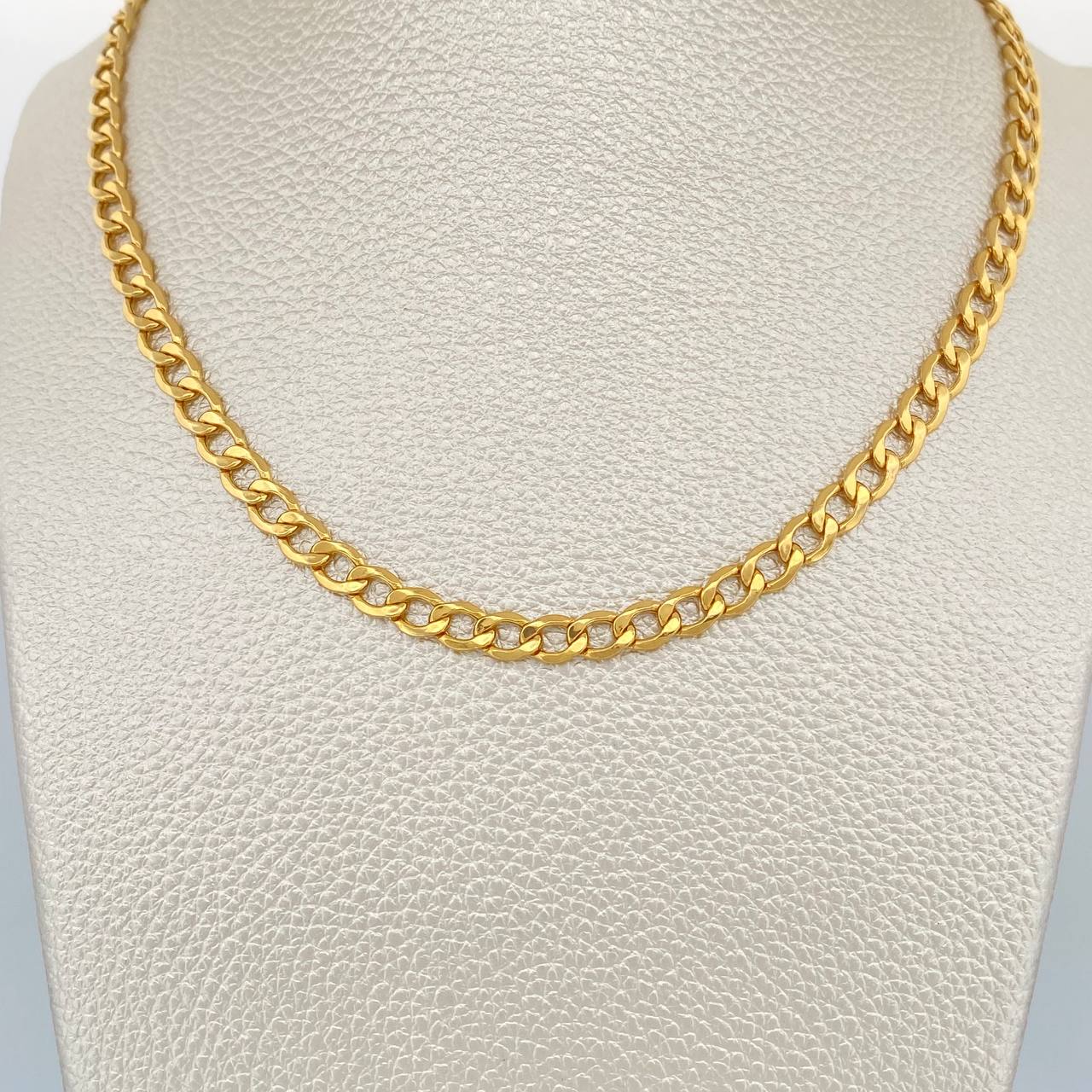 Cadena Cubana 13.6gr / 59.8cm / 5.07mm Oro Amarillo +1 18K %