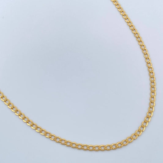 Cadena Cubana 1.85gr / 45cm / 2mm Oro Amarillo +1 18K %