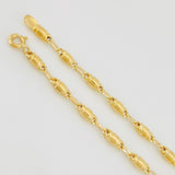 Pulso Rustico Barril 2.4g / 19cm / 3.05mm Oro Amarillo 18K