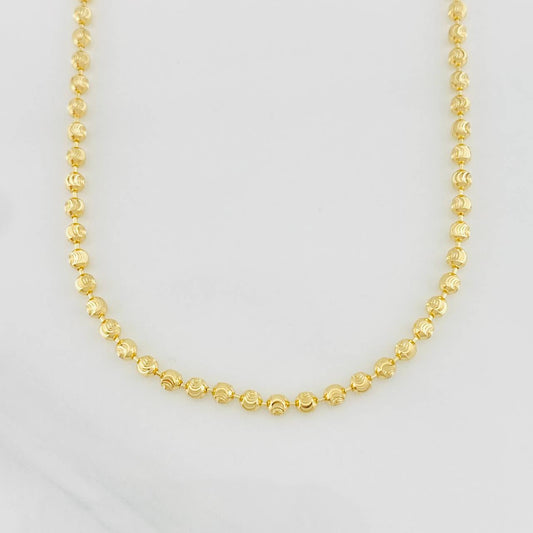 Cadena Militar Media Luna 10.35g / 45cm / 2.4mm Oro Amarillo 18K