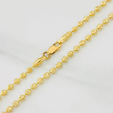 Cadena Militar Media Luna 8.6g / 45cm / 2.4mm Oro Amarillo 18K