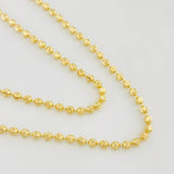 Cadena Militar Media Luna 9.95g / 45cm / 2.4mm Oro Amarillo 18K