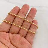 Cadena Militar Media Luna 9.95g / 45cm / 2.4mm Oro Amarillo 18K