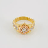 Anillo Corona 4.4g / T8 1/4 Tres Oros 18K