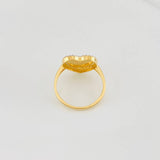 Anillo Corazon 2.85g / T7 1/2 Dos Oros Amarillo Blanco 18K