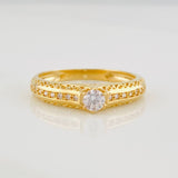 Anillo Solitario Churumbela 2.2g / T7 1/4 Oro Amarillo 18K
