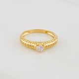 Anillo Solitario Churumbela 2.2g / T7 1/4 Oro Amarillo 18K