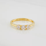 Anillo Solitario Trio 1.55g / T6 3/4 Oro Amarillo 18K