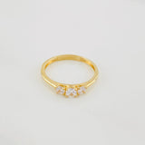 Anillo Solitario Trio 1.55g / T6 3/4 Oro Amarillo 18K
