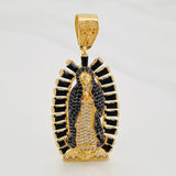 Dije Virgen de Guadalupe 10.35g / 5cm Dos Oros Negro Amarillo 18K
