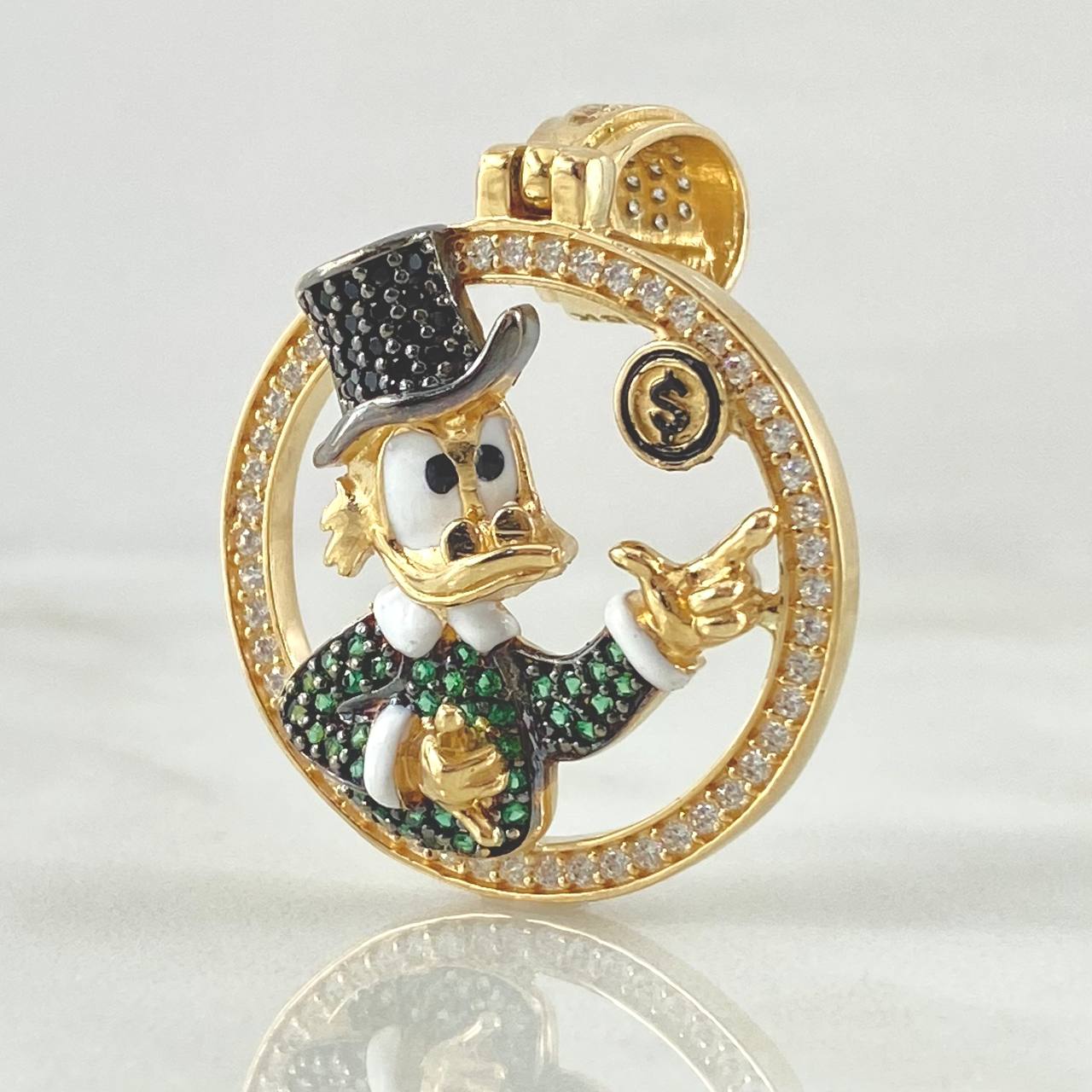 Dije Circulo Pato Inspirado 8.85gr / 4cm / Oro 18K
