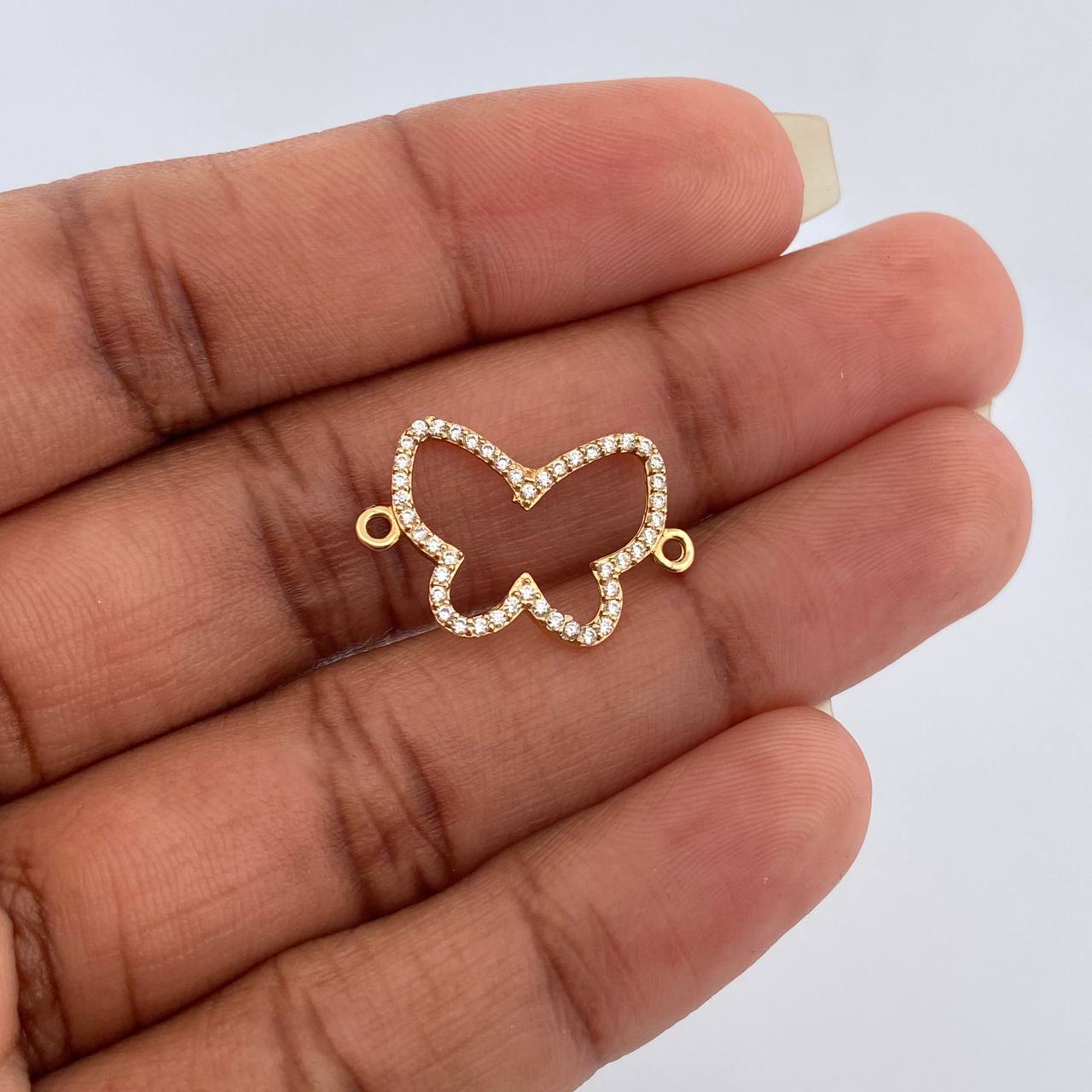 Herraje Silueta Mariposa 0.85gr / 2cm / Oro Amarillo 18K %