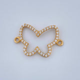 Herraje Silueta Mariposa 0.85gr / 2cm / Oro Amarillo 18K %