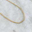 Cadena Militar 17.75gr / 60cm / 3mm Bolas Diamantada Oro Amarillo *