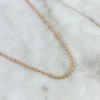 Cadena Militar 21.95gr / 65cm / Bolas Diamantadas Oro Rosa