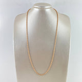 Cadena Militar 21.95gr / 65cm / Bolas Diamantadas Oro Rosa