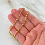 Cadena Militar 26.8gr / 55cm / 4.5mm Bolas Diamantadas Oro Amarillo