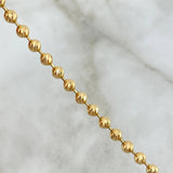 Cadena Militar 31.05gr / 60cm / 4.5mm Bola Diamantada Oro Amarillo