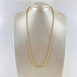 Cadena Militar 26.8gr / 55cm / 4.5mm Bolas Diamantadas Oro Amarillo