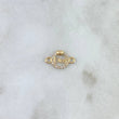 Herraje Circular Corazón Dios 0.6gr / 1.4cm / Circones Blancos Oro Amarillo