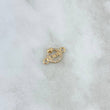 Herraje Circular Corazón Dios 0.55gr / 1.4cm / Circones Blancos Oro Amarillo