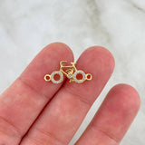 Herraje Bicicleta 0.9gr / 1.9cm / Circones Blancos Oro Amarillo