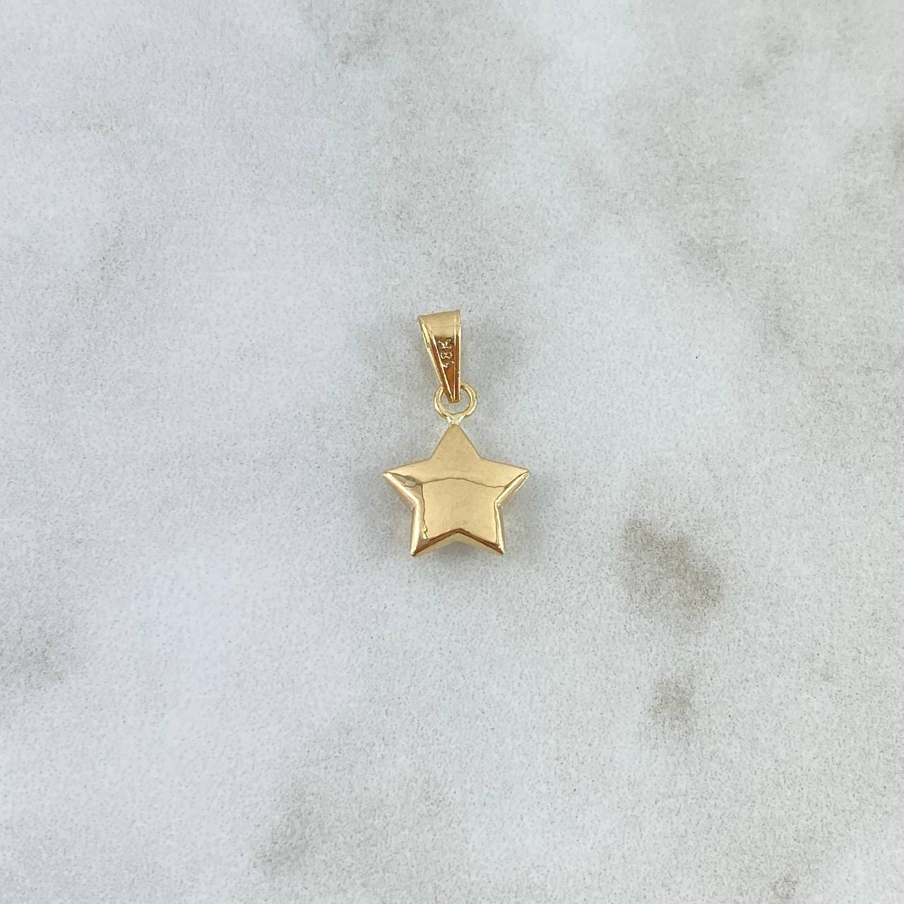 Dije Estrella 0.45gr / 1.7cm / Troquelada Oro Amarillo