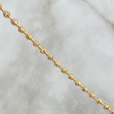 Cadena Militar 22.25gr / 70cm / 3mm Bolas Diamantadas Oro Amarillo ©