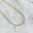Cadena Militar 12.85gr / 55cm / 2mm Bolas Diamantadas Oro Amarillo ©