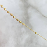 Rosario Virgen Milagrosa 4.1gr / 45cm / 3mm Bolas Diamantadas Oro Amarillo