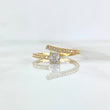 Anillo Solitario Abrazo 1.8gr / T5 1/2 / Circones Blancos Oro Amarillo ©