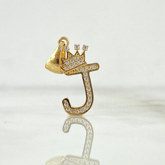 Dije Corona Letra J 1.5gr / 2.5cm / Oro Amarillo 18K