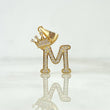Dije Corona Letra M 1.95gr / 2.6cm / Oro Amarillo 18K