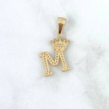 Dije Corona Letra M 1.95gr / 2.6cm / Oro Amarillo 18K