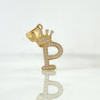 Dije Letra P Corona 1.6gr / 2.5cm / Oro 18K *