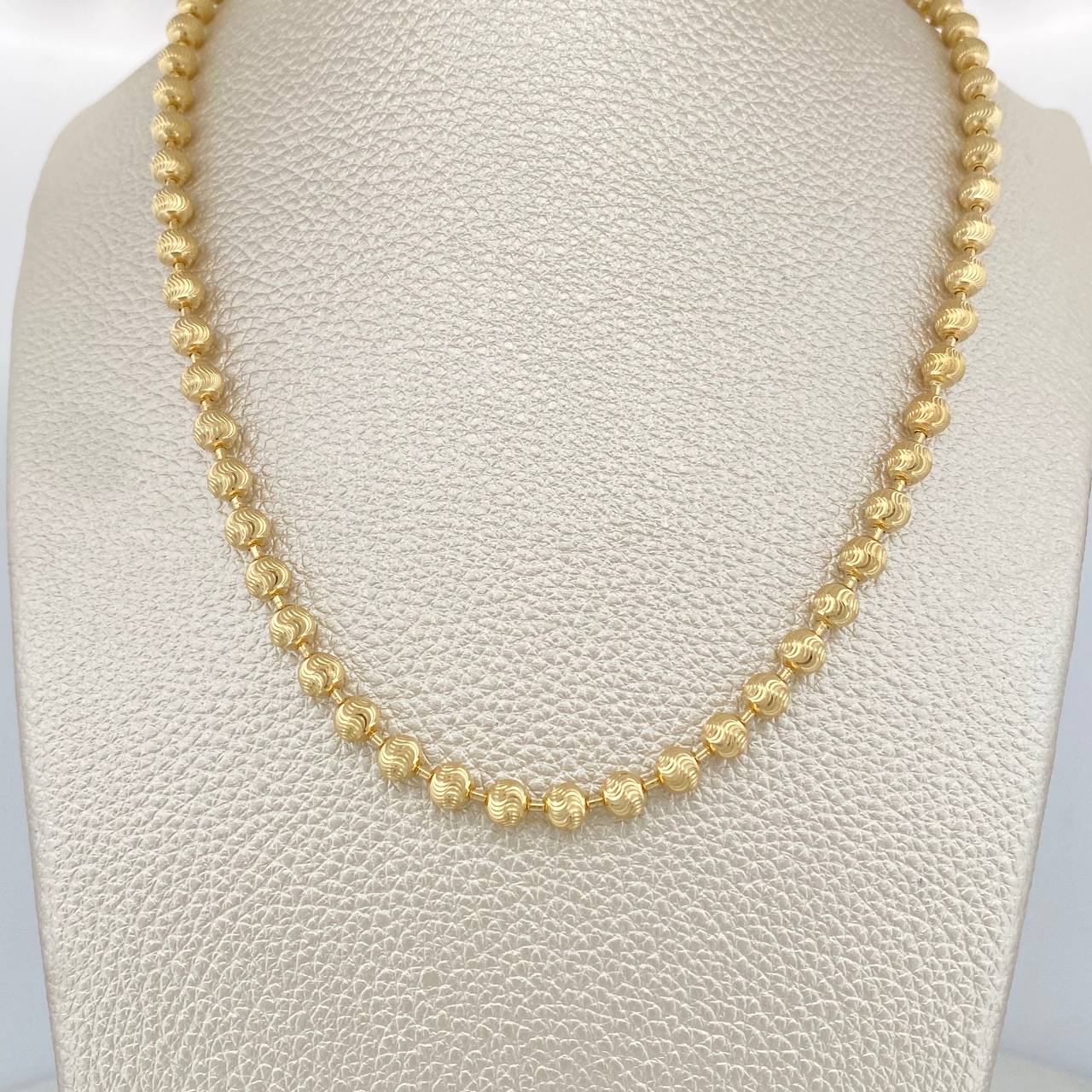 Cadena Militar Media Luna 23.35gr / 62cm / 5mm Oro Amarillo Nac.Esp. 18K $