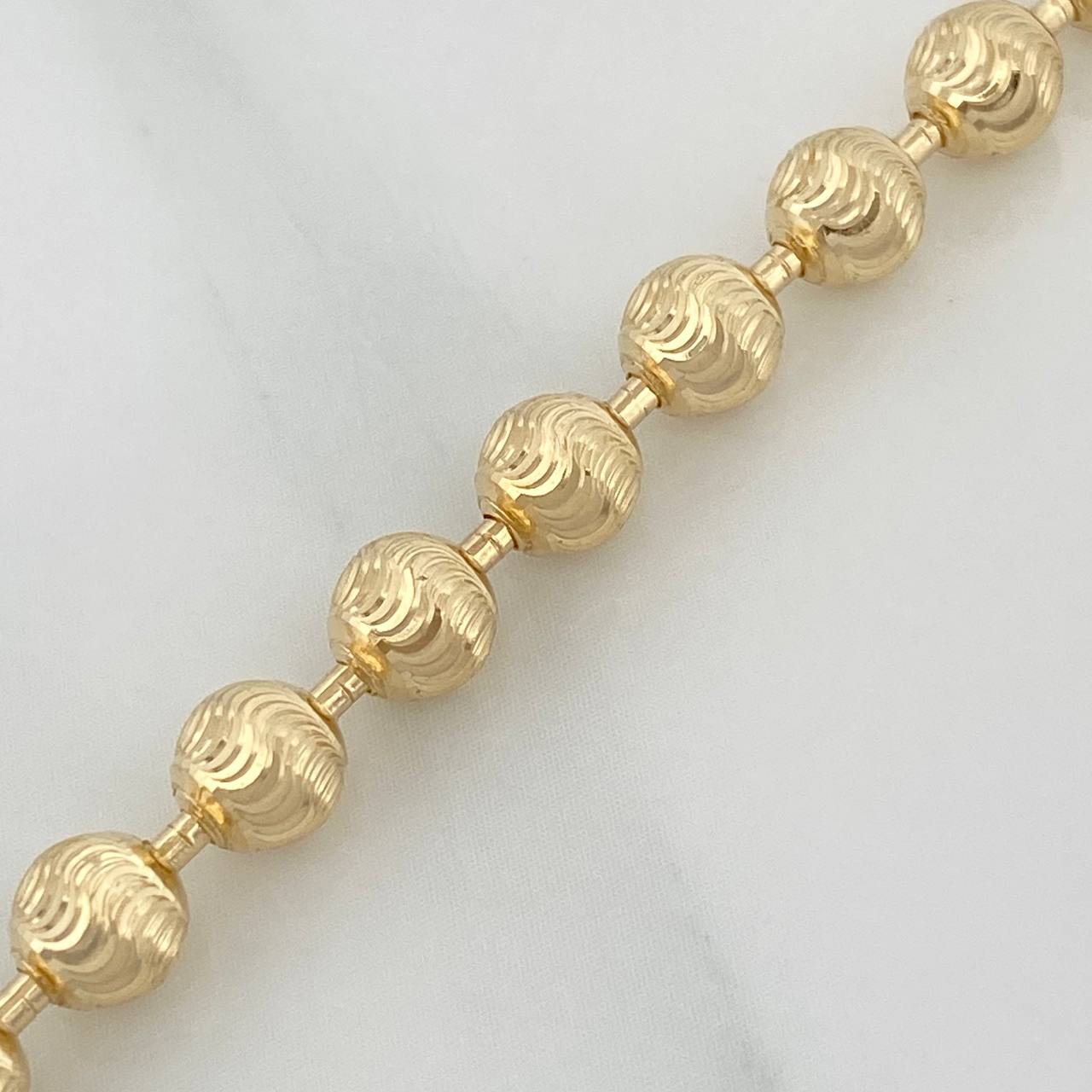 Cadena Militar Media Luna 23.35gr / 62cm / 5mm Oro Amarillo Nac.Esp. 18K $