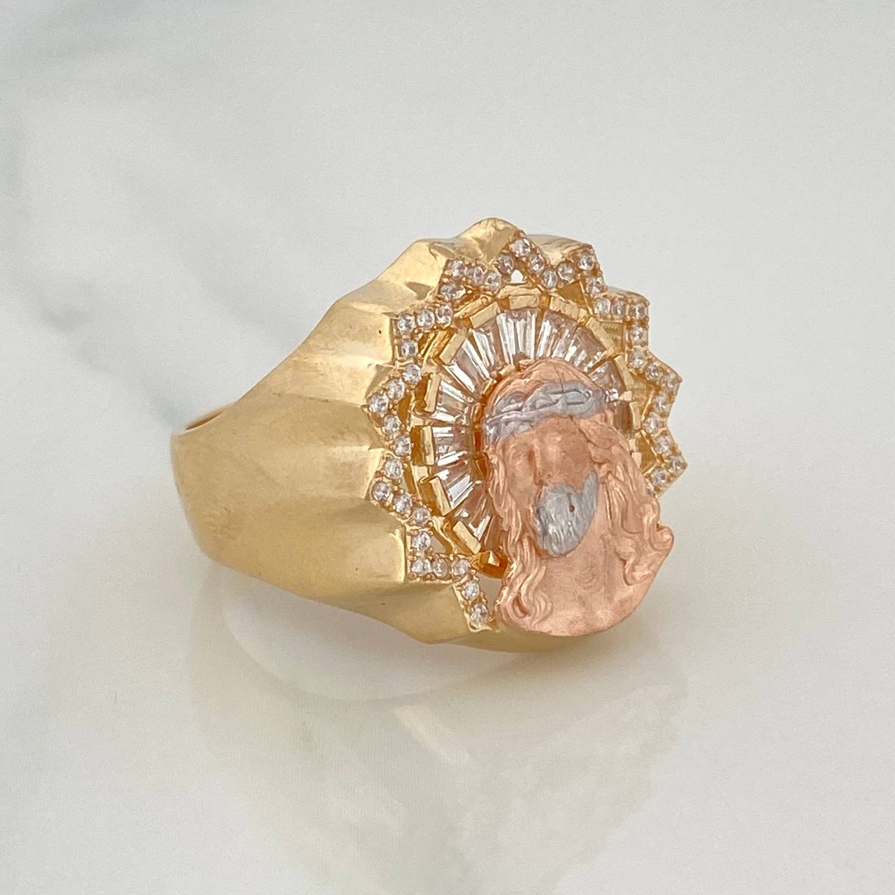 Anillo Rostro Cristo 11.6gr / T10 1/4 / Tres Oros 18K