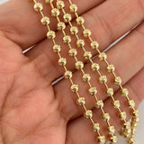 Cadena Militar Media Luna 13.25gr / 56cm / 4mm Oro Amarillo Nac.Esp. 18K $
